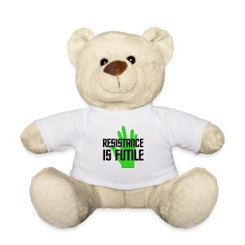 resistance is futile 2Resistance Is Futile Tshirt - Teddy - Weiß - Vorne