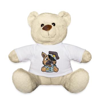 Police Dog Police Dog Policier anglais Bobby - Nounours - blanc - Devant