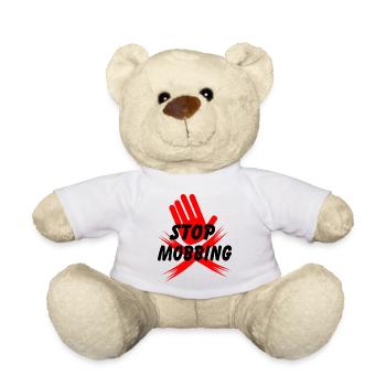 Arrêtez de harceler la main - Nounours - blanc - Devant