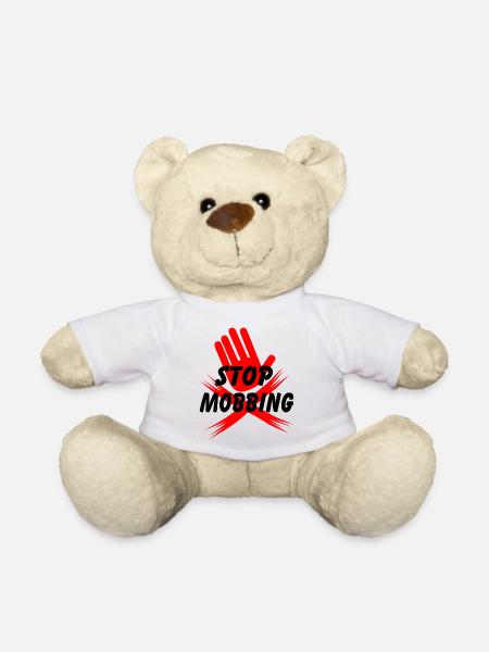 Arrêtez de harceler la main - Nounours - blanc