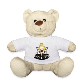 Game Over Lustiger Spruch Hochzeit Braut Bräutigam - Teddy - Weiß - Vorne