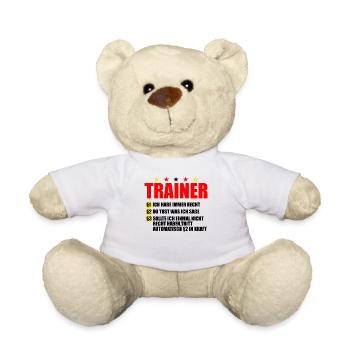 lustiger Trainer Spruch cooler Trainer Mannschaft - Teddy - Weiß - Vorne