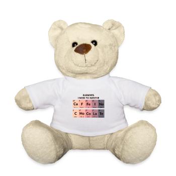 Schokoladenkoffein Kaffeeliebhaber Periodensystem - Teddy - Weiß - Vorne