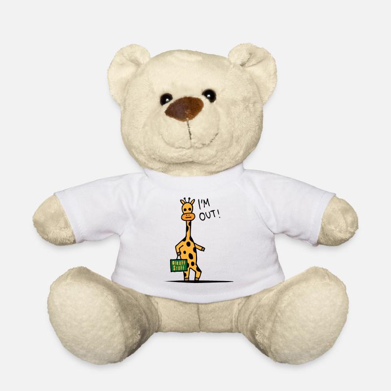 Lässigkeit auf langen Beinen coole Giraffe - Teddy - Weiß