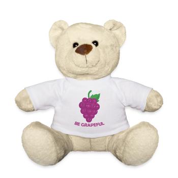 Be Grapeful - Traube lustiges Obst Wortspiel lila - Teddy - Weiß - Vorne
