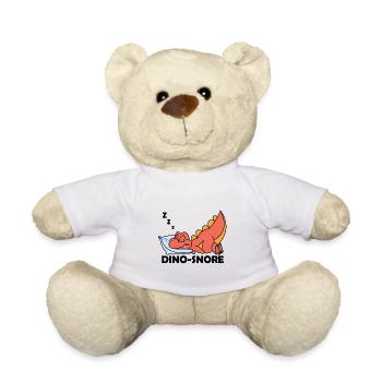 dino snore - süßer T-Rex für Dino Fans Wortwitz - Teddy - Weiß - Vorne