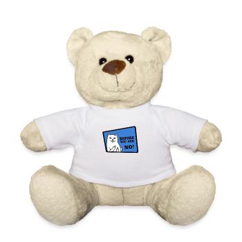 Funny cat as a gift for friends and acquaintances - Teddy Bear - white - Front