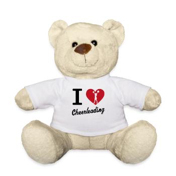 I love cheerleading cheerleader saying gift - Teddy Bear - white - Front