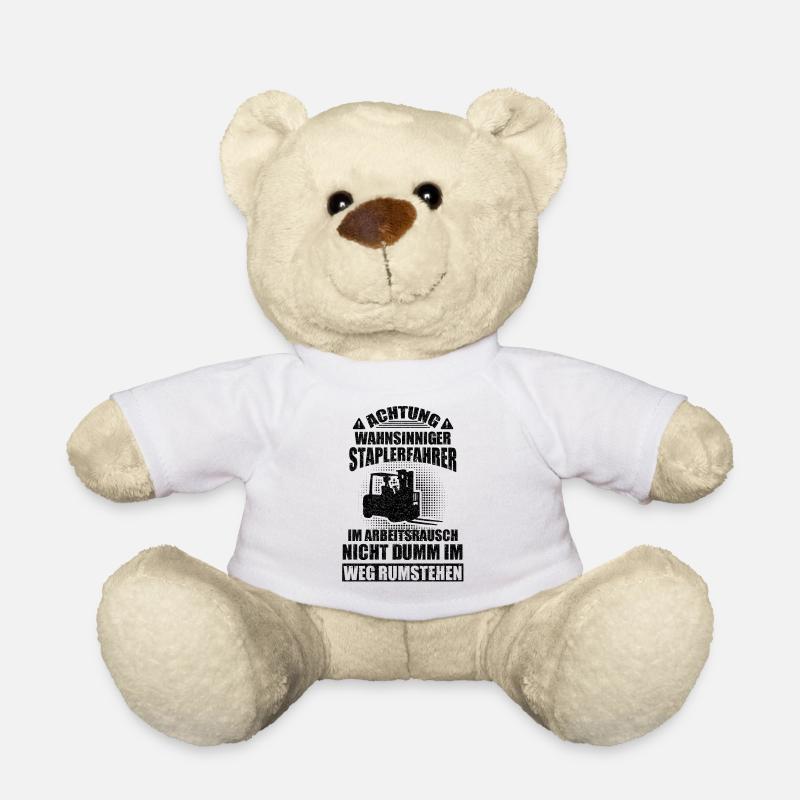 Gabelstapler Gabelstaplerfahrer Lagerist Lagerarbe - Teddy - Weiß