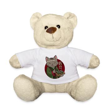 Chat Sushi Kawaii - Nounours - blanc - Devant