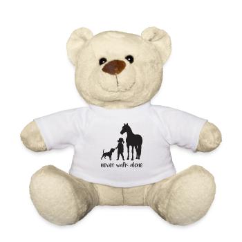 süßes Pferd Geschenk Pferde reiten pony - Teddy - Weiß - Vorne