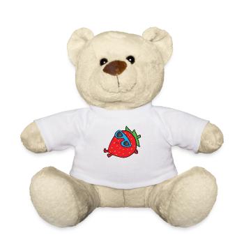 Strawberry Summer Fruit Sunglasses On Strawberry - Teddy Bear - white - Front
