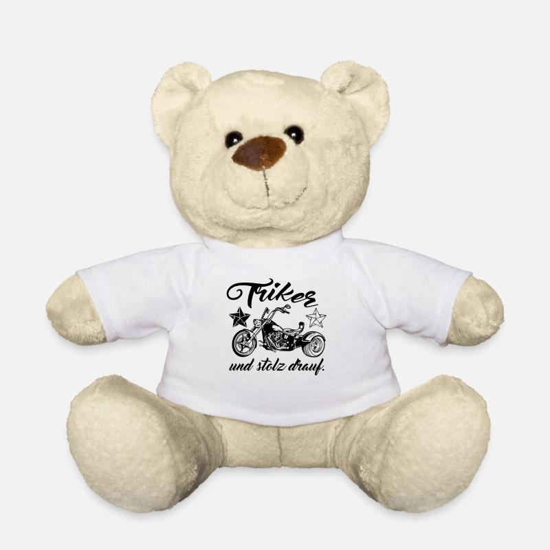 Trike Triker Motorrad Dreirad Biker Spruch - Teddy - Weiß
