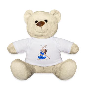 Sexy fitness woman stretching yoga pilates - Teddy Bear - white - Front