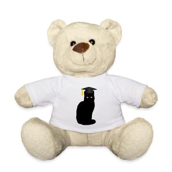 Baccalauréat Master Études Drôle chat - Nounours - blanc - Devant