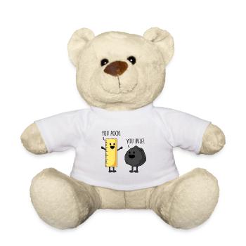 You rock! - You rule! - Lustiger Comic - Teddy - Weiß - Vorne