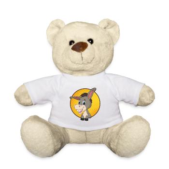 Gift idea donkey fans, boys, children, girls - Teddy Bear - white - Front
