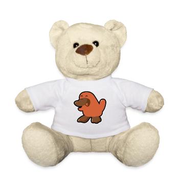 Funny Platypus Shirt - Teddy Bear - white - Front