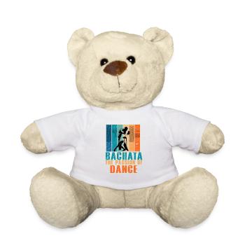 Bachata, musique Bachata, dominicaine - Nounours - blanc - Devant