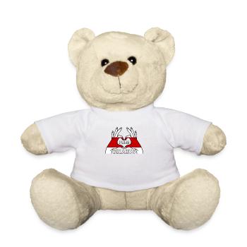 Symbole de la main du cœur de la Biélorussie libre Biélorussie protestation - Nounours - blanc - Devant