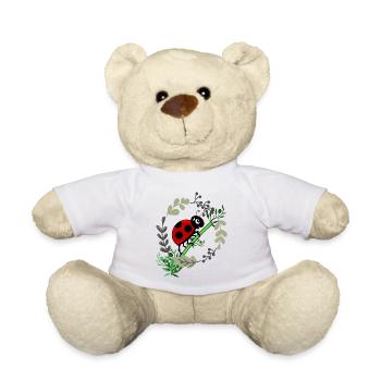 Ladybug botany comic style - Teddy Bear - white - Front