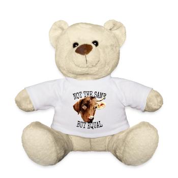 Végétalien pas le même mais amoureux des animaux végétariens égaux - Nounours - blanc - Devant