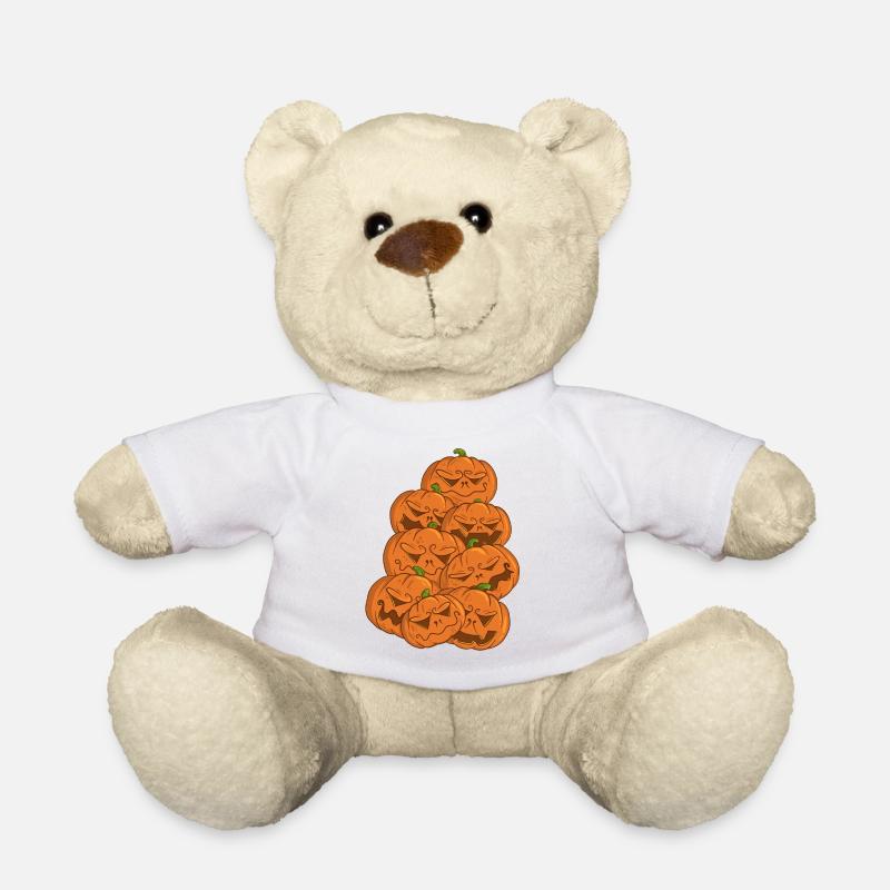 Kürbislaterne - Teddy - Weiß