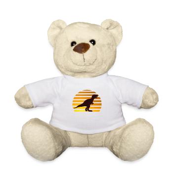 Dino Vintage Retro Dinosaur T-Rex for Boys - Teddy Bear - white - Front