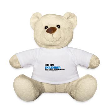 Skilehrer Blau Textur - Teddy - Weiß - Vorne
