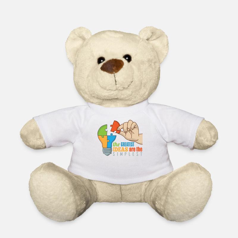 Die größten Ideen sind die einfachsten - Teddy - Weiß