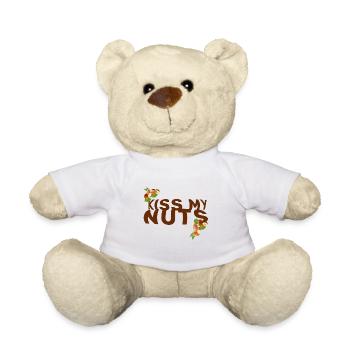 nuts kiss my nuts simple automne statement - Nounours - blanc - Devant