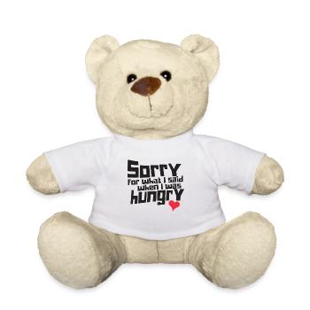 Désolé pour ce que j'ai dit quand j'avais faim - Nounours - blanc - Devant