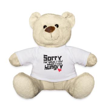 Désolé pour ce que j'ai dit quand j'avais faim - Nounours - blanc - Devant