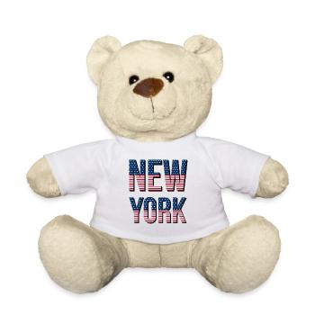 new York - Teddy Bear - white - Front
