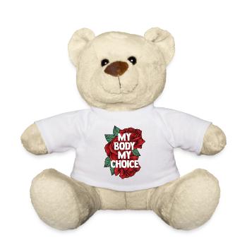 My Body My Choice Cadeau amusant pour le féminisme pour femmes - Nounours - blanc - Devant