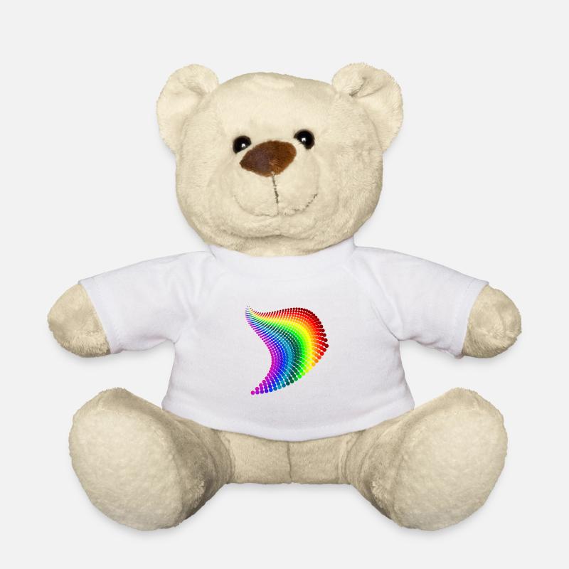 rainbow - Teddy Bear - white