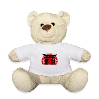 Japonais torii japon samouraï - Nounours - blanc - Devant