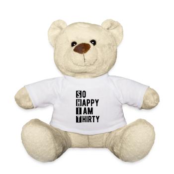 30e anniversaire - Cadeaux drôles de 30 ans - Nounours - blanc - Devant