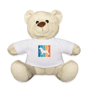 Beagle retro dog canine dog owner gift - Teddy Bear - white - Front