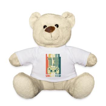 Cadeau d'anniversaire débloqué niveau 13 - Nounours - blanc - Devant