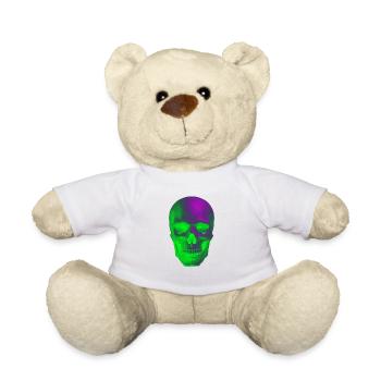 crâne grunge néon parti soleil tendance style esthétique - Nounours - blanc - Devant