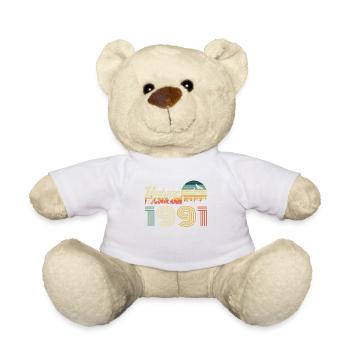 Vintage 1991 Vintage 1991 Anniversaire Rétro Vintage - Nounours - blanc - Devant