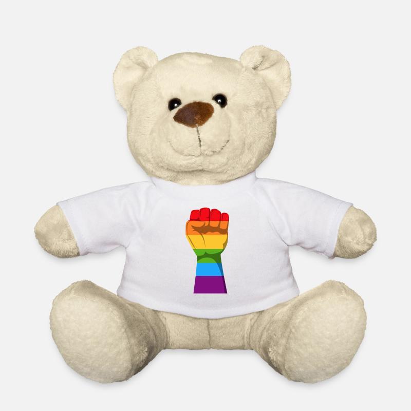 arc en ciel - Nounours - blanc