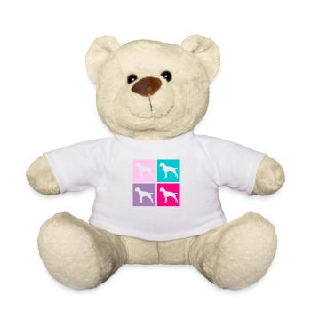 Deutscher Boxer Retro Hund Hundehalter Geschenk - Teddy - Weiß - Vorne