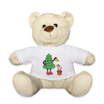 Arbre de noël drôle de noël drôle de sapin - Nounours - blanc - Devant