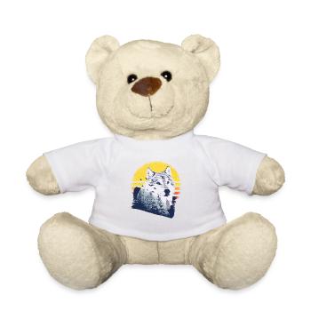Wolf Motiv Natur Wölfe - Teddy - Weiß - Vorne
