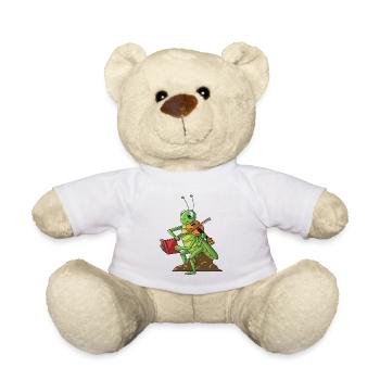 Violon, cricket, violoniste, je vais jouer du violon - Nounours - blanc - Devant