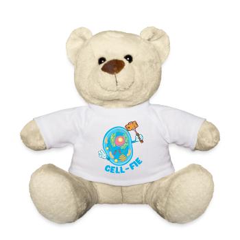 Cell-Fie Funny Chemistry Biology Science Pun - Teddy Bear - white - Front