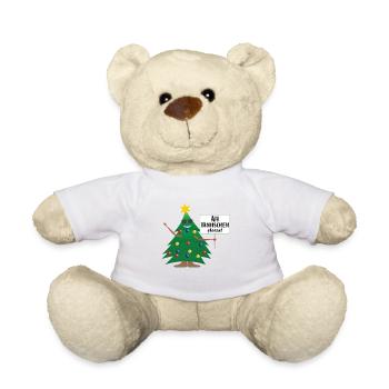 Lustiges Weihnachts Motiv Christbaum Tannenbaum - Teddy - Weiß - Vorne
