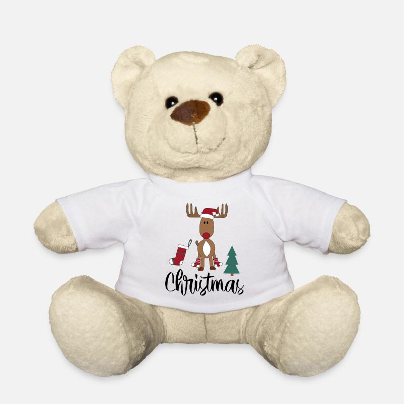 Weihnachten - Teddy - Weiß